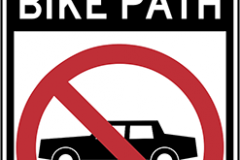 Bike path no automobiles