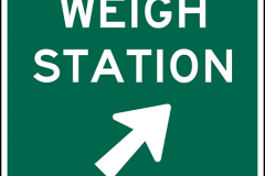 Weigh-station-sign-with-right-exit-arrow