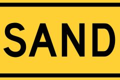 Sand on road area