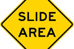 Slide area - rock or mud