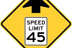 Speed limit ahead