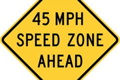 Speed zone ahead