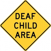 Deaf child ahead area