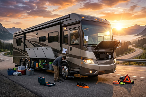 RV road trip preparation before a long-distance journey
